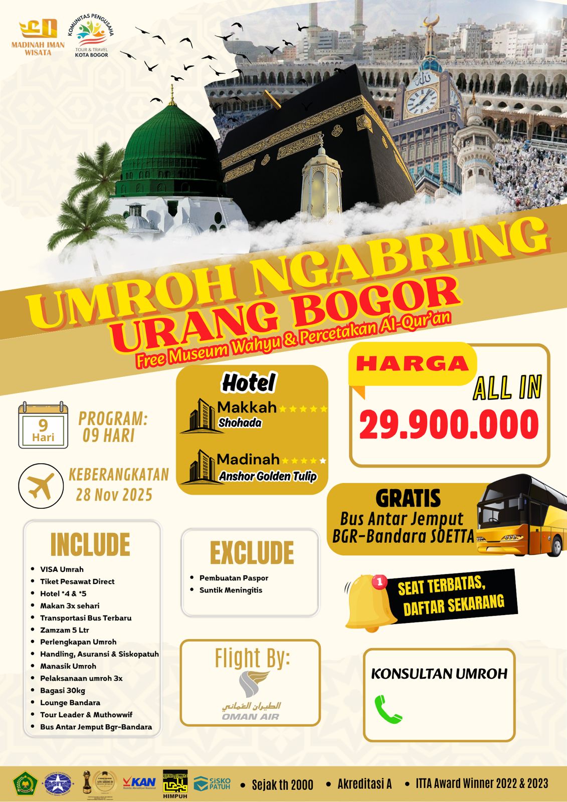 Rumah umroh Bogor PT. MADINAH IMAN WISATA